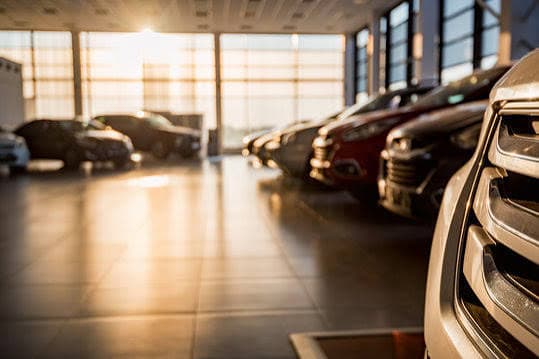 Baanderij Auto's showroom